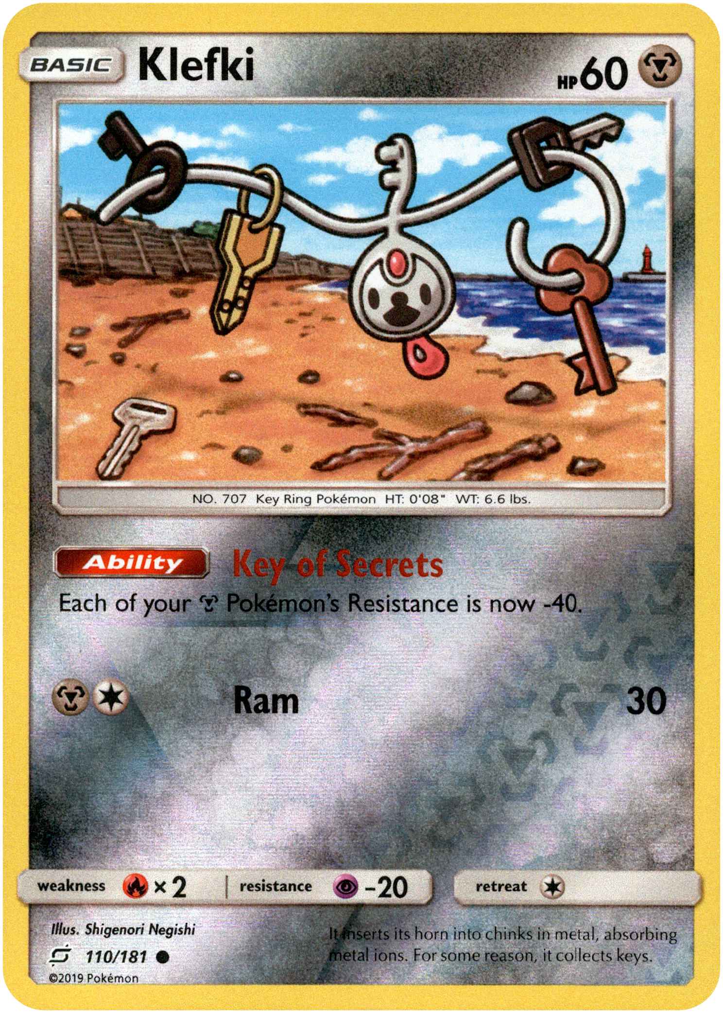 Klefki - 110/181 - Team Up - Reverse Holo - Card Cavern