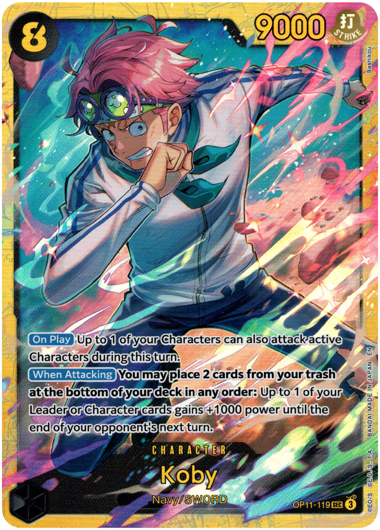 Koby - OP11-119 SEC - A Fist of Divine Speed - Foil - Card Cavern