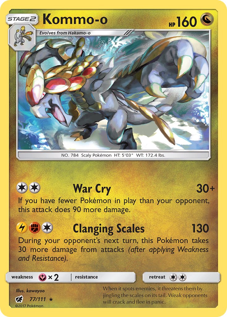 Kommo-o - 77/111 - Crimson Invasion - Card Cavern
