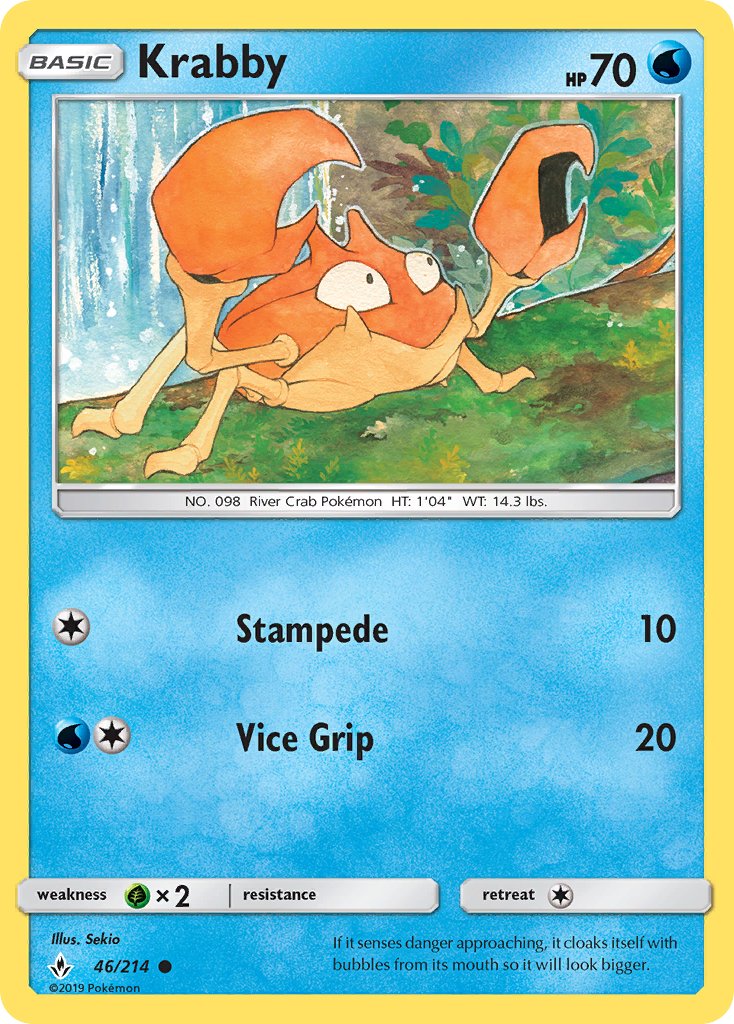 Krabby - 46/214 - Unbroken Bonds - Card Cavern