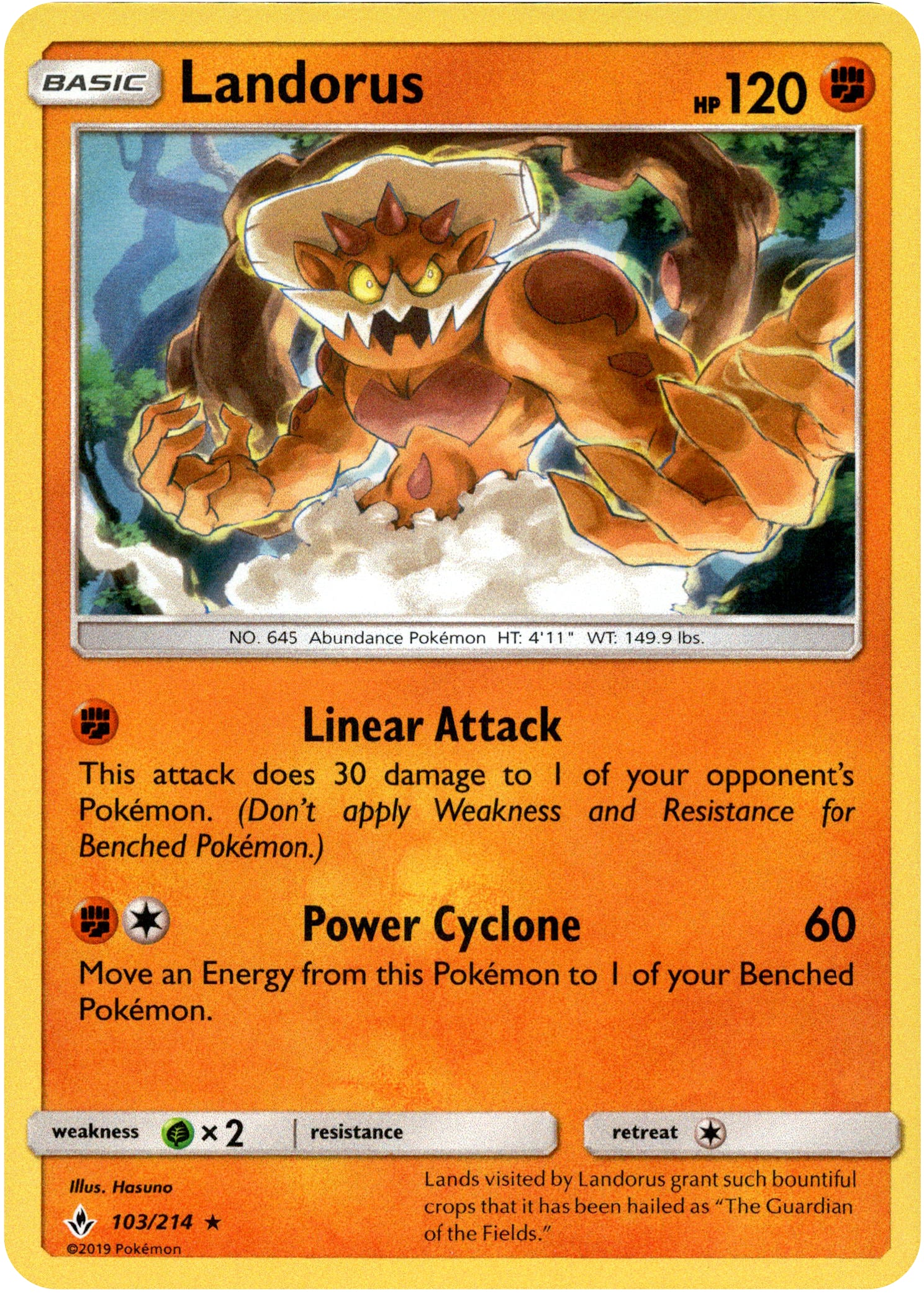 Landorus - 103/214 - Unbroken Bonds - Holo - Card Cavern
