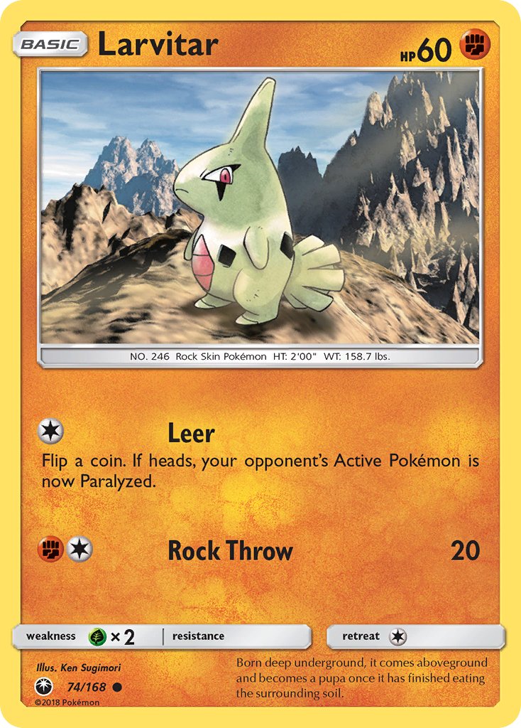 Larvitar - 74/168 - Celestial Storm - Card Cavern
