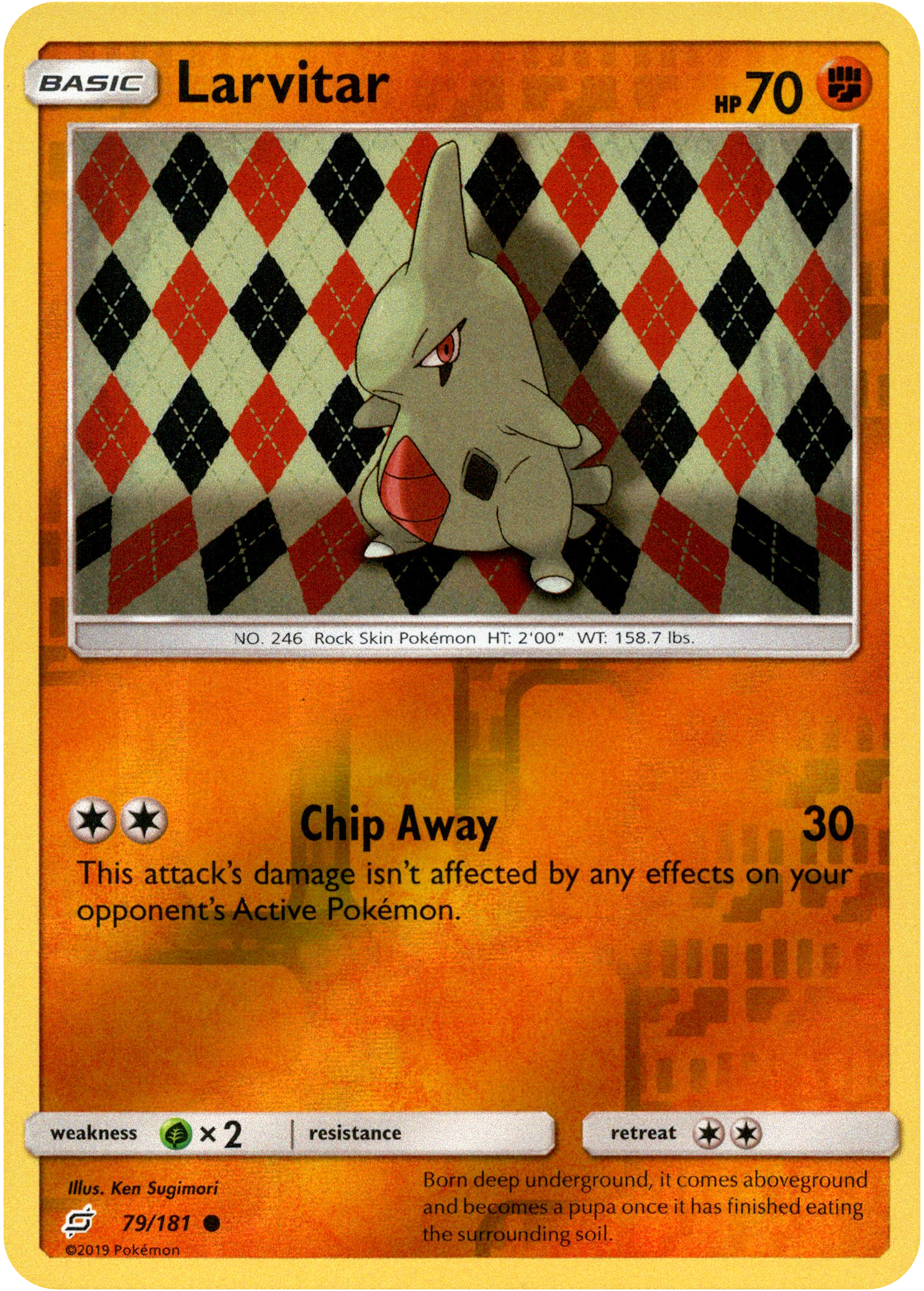 Larvitar - 79/181 - Team Up - Reverse Holo - Card Cavern