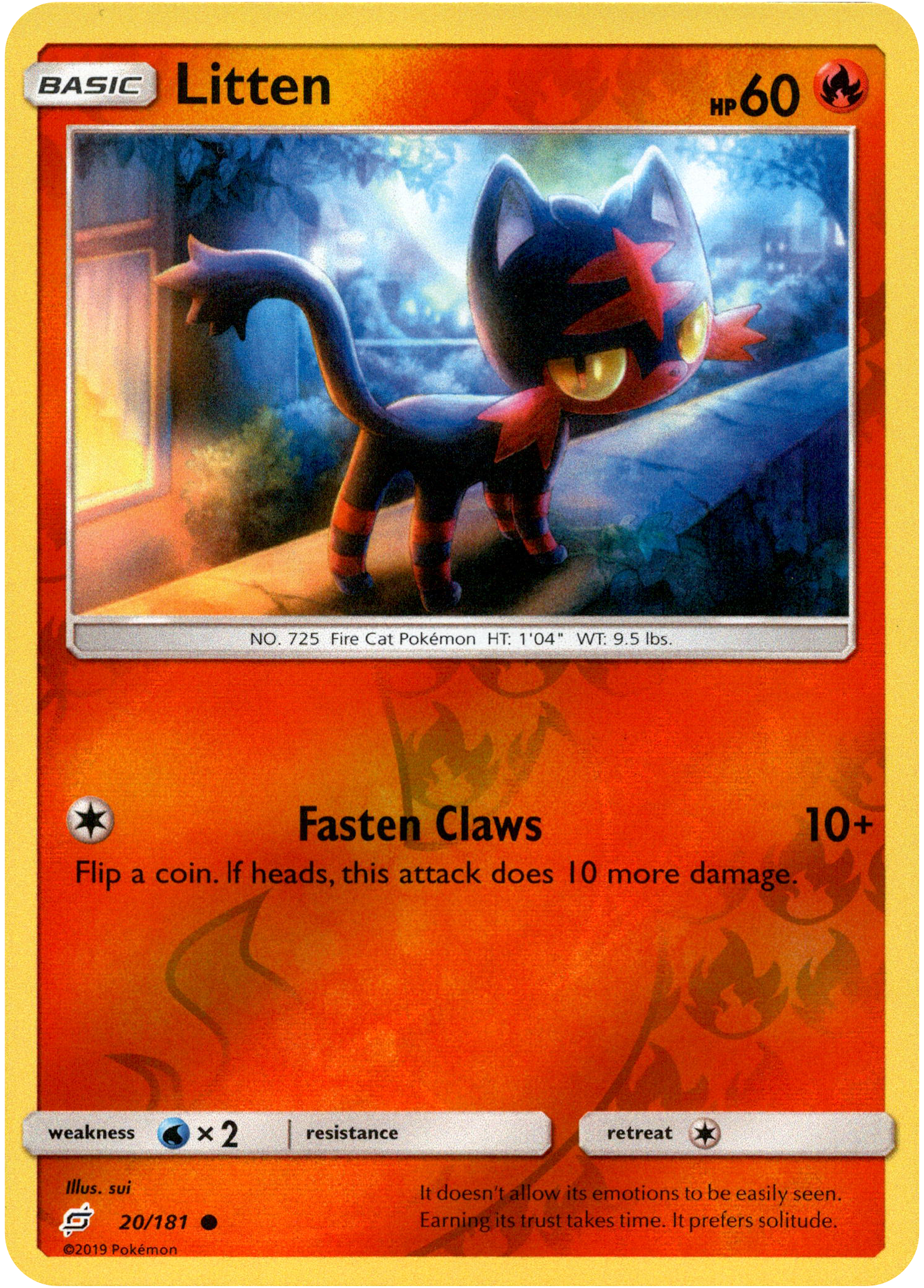 Litten - 20/181 - Team Up - Reverse Holo - Card Cavern