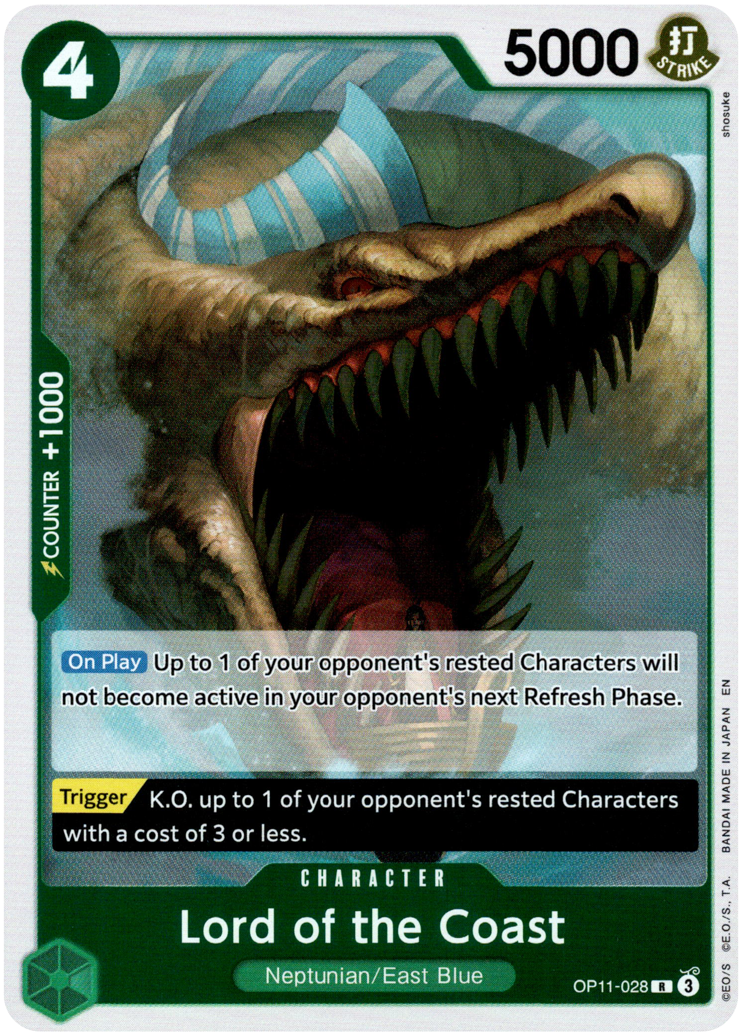 Lord of the Coast - OP11-028 R - A Fist of Divine Speed - Foil - Card Cavern
