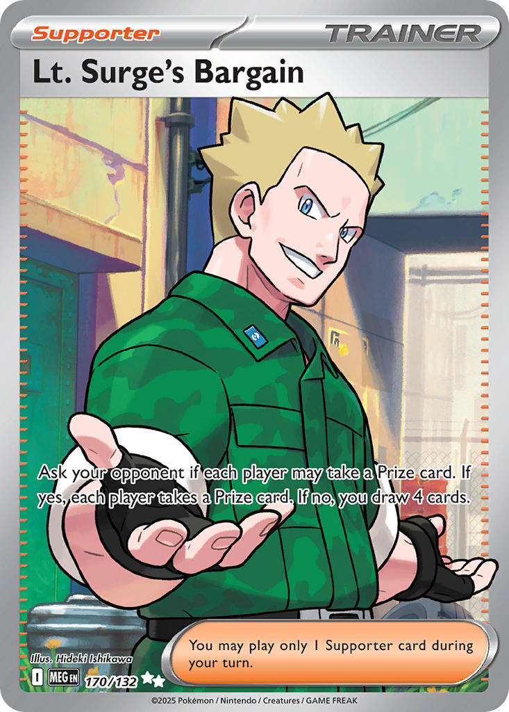 Lt. Surge's Bargain - 170/132 - Mega Evolution - Holo - Card Cavern