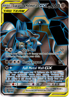 Lucario & Melmetal GX Full Art - 203/214 - Unbroken Bonds - Holo - Card Cavern