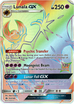Lunala GX Hyper Rare - 153/149 - Sun & Moon - Holo - Card Cavern