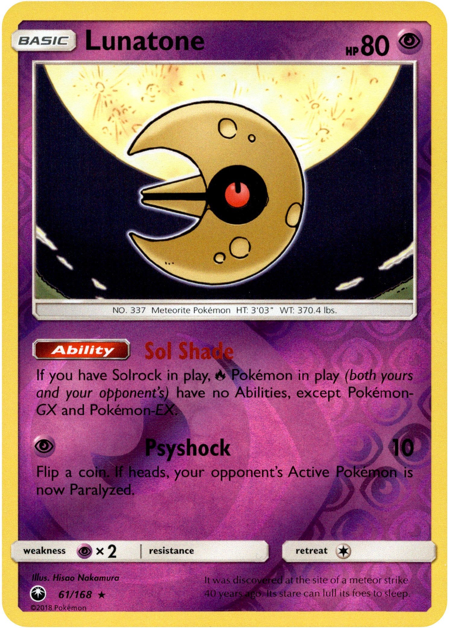 Lunatone - 61/168 - Celestial Storm - Reverse Holo - Card Cavern