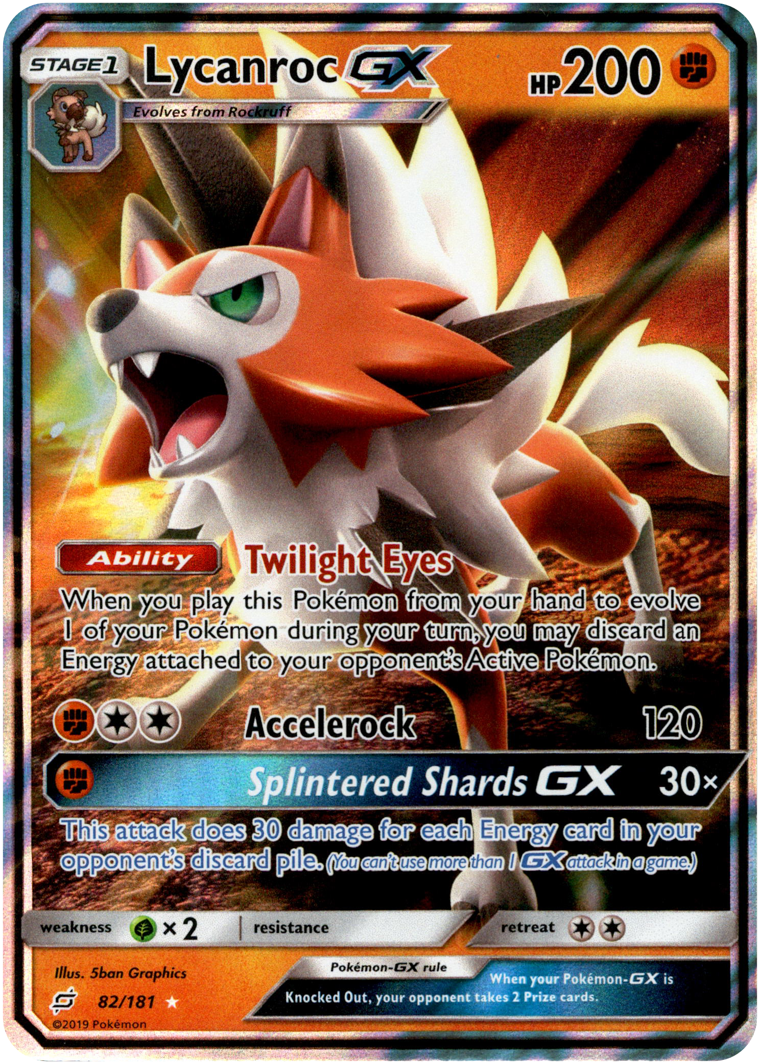 Lycanroc GX - 82/181 - Team Up - Holo - Card Cavern