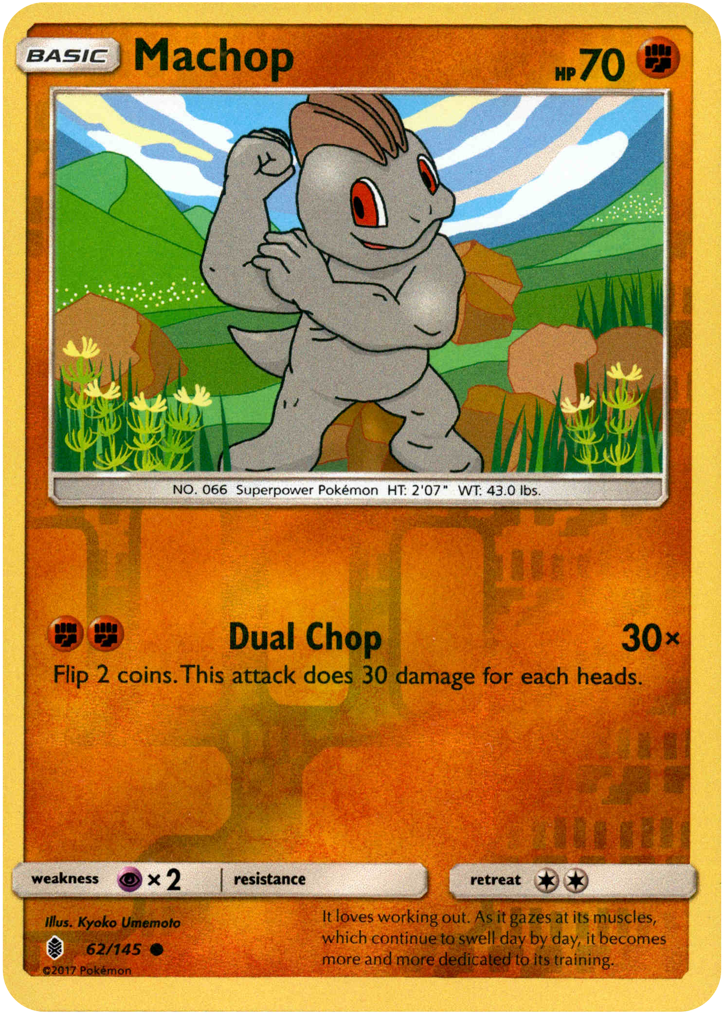 Machop - 62/145 - Guardians Rising - Reverse Holo - Card Cavern