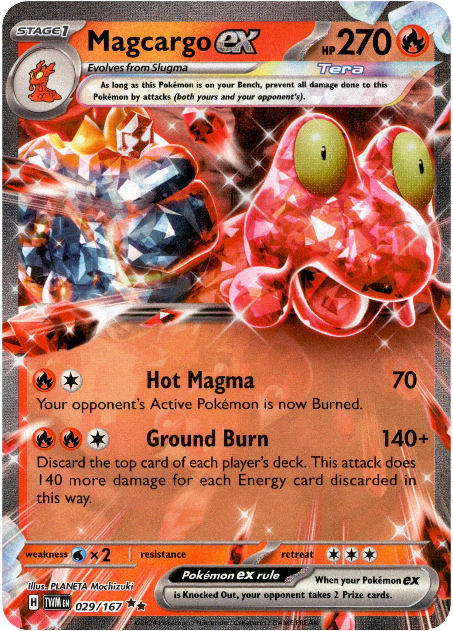 Magcargo ex - 029/167 - Twilight Masquerade - Holo - Card Cavern