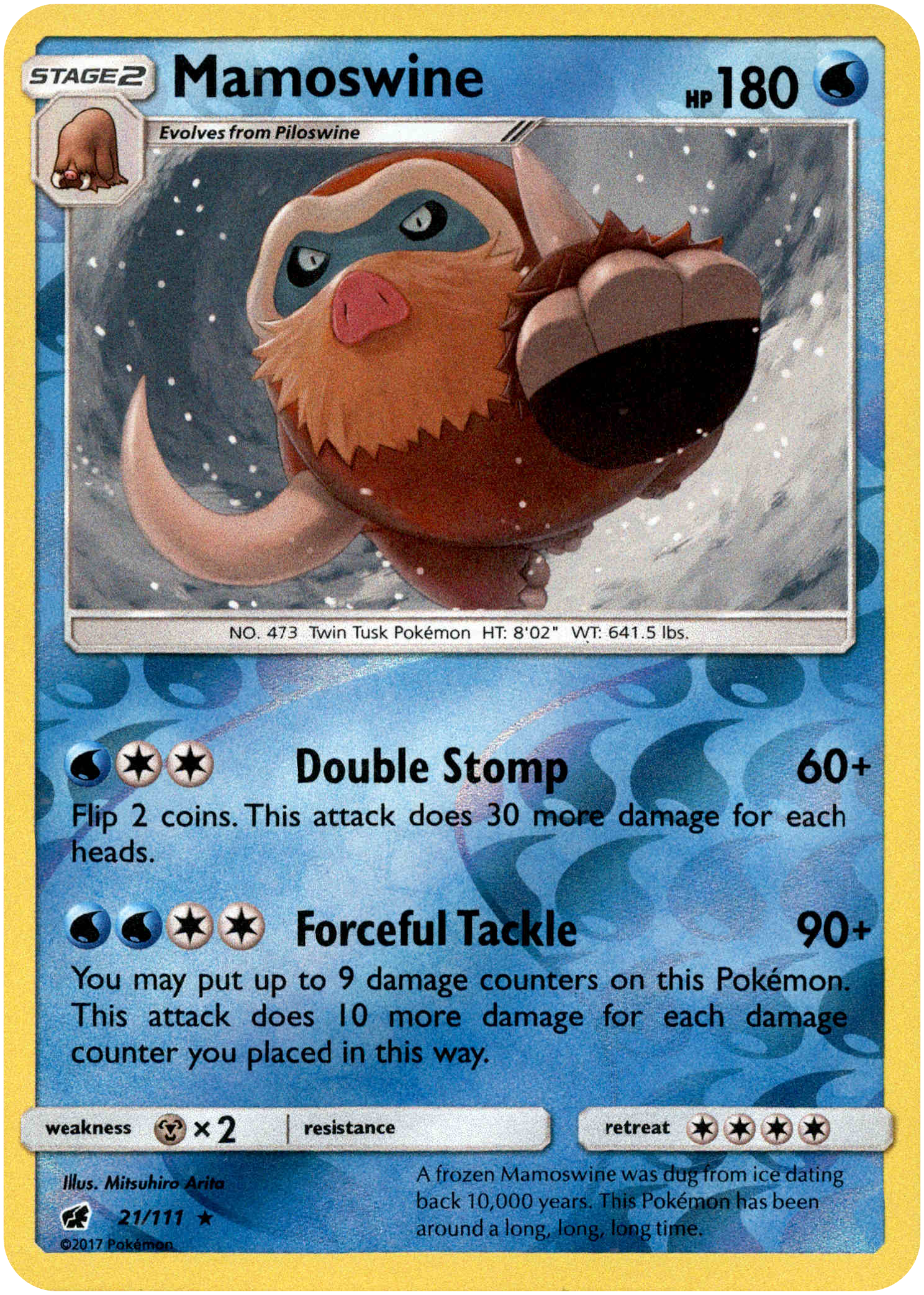 Mamoswine - 21/111 - Crimson Invasion - Reverse Holo - Card Cavern
