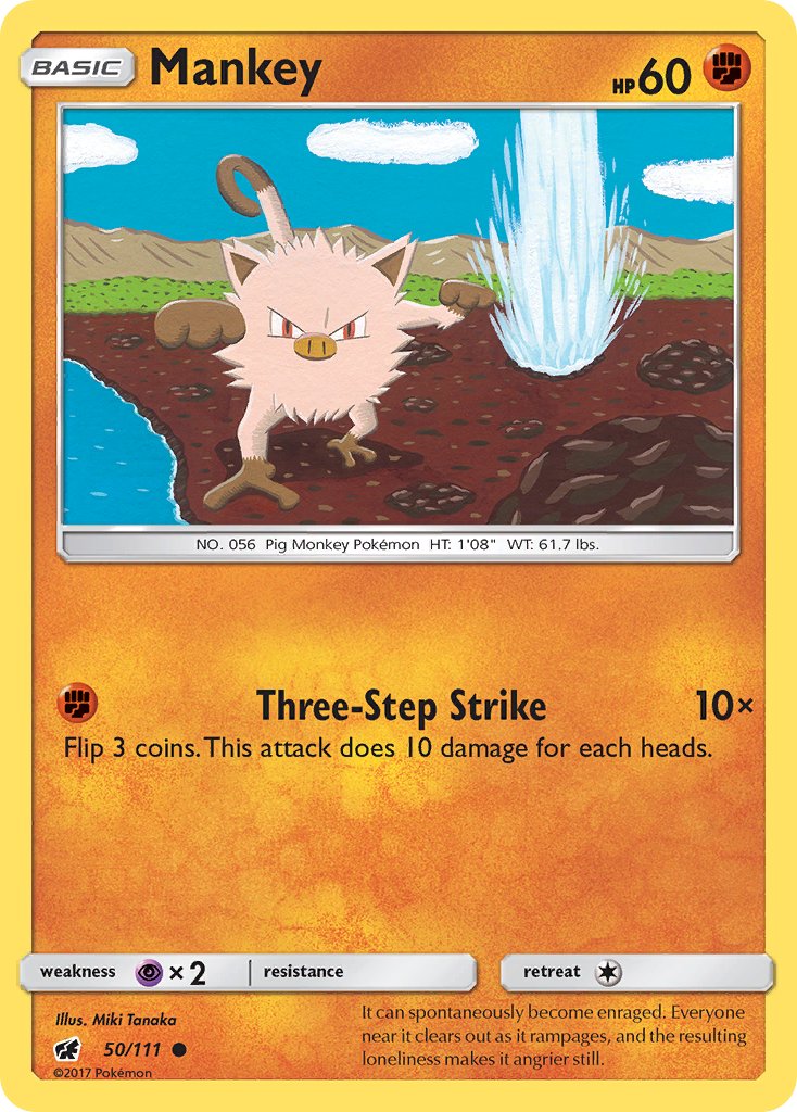 Mankey - 50/111 - Crimson Invasion - Card Cavern