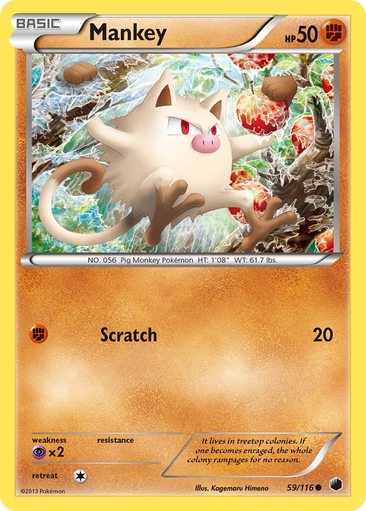 Mankey - 59/116 - Plasma Freeze - Card Cavern