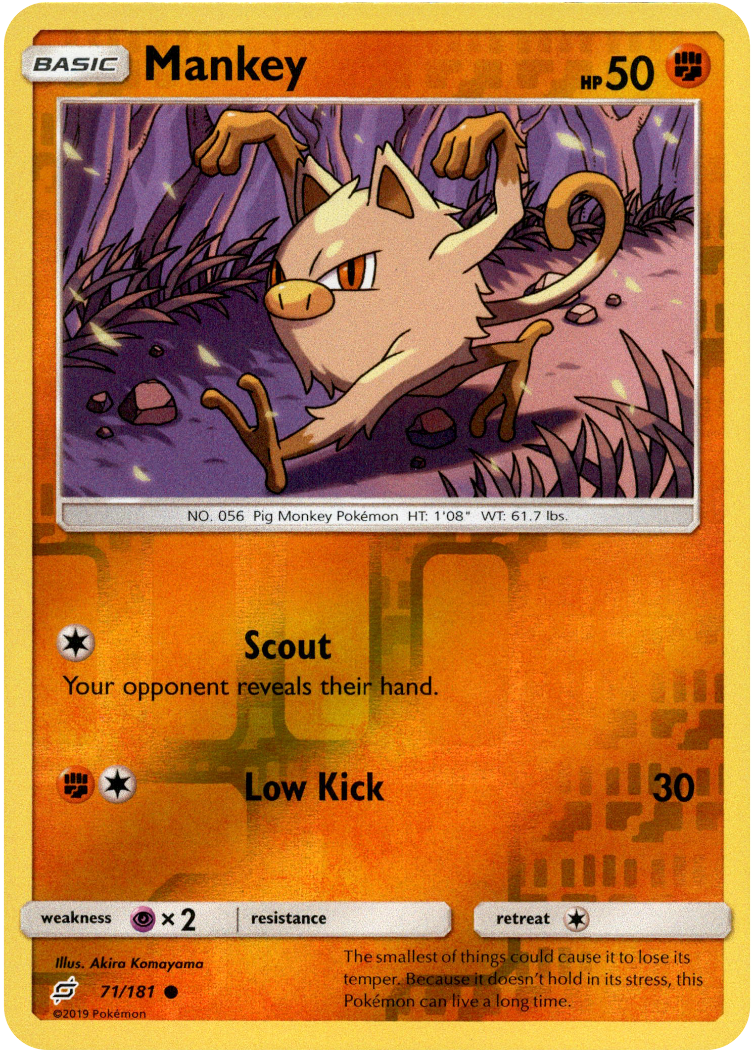 Mankey - 71/181 - Team Up - Reverse Holo - Card Cavern