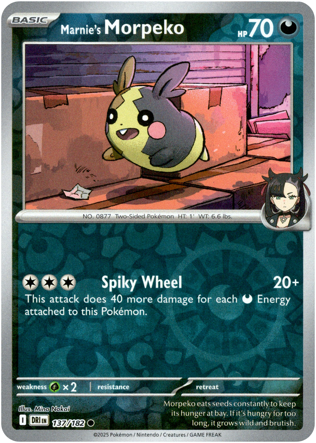 Marnie's Morpeko - 137/182 - Destined Rivals - Reverse Holo - Card Cavern