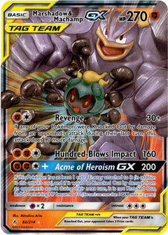 Marshadow & Machamp GX - 82/214 - Unbroken Bonds - Holo - Card Cavern
