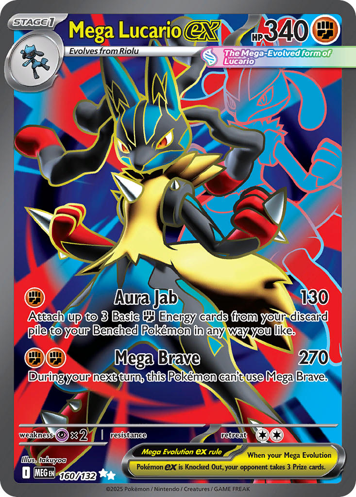 Mega Lucario ex - 160/132 - Mega Evolution - Holo - Card Cavern