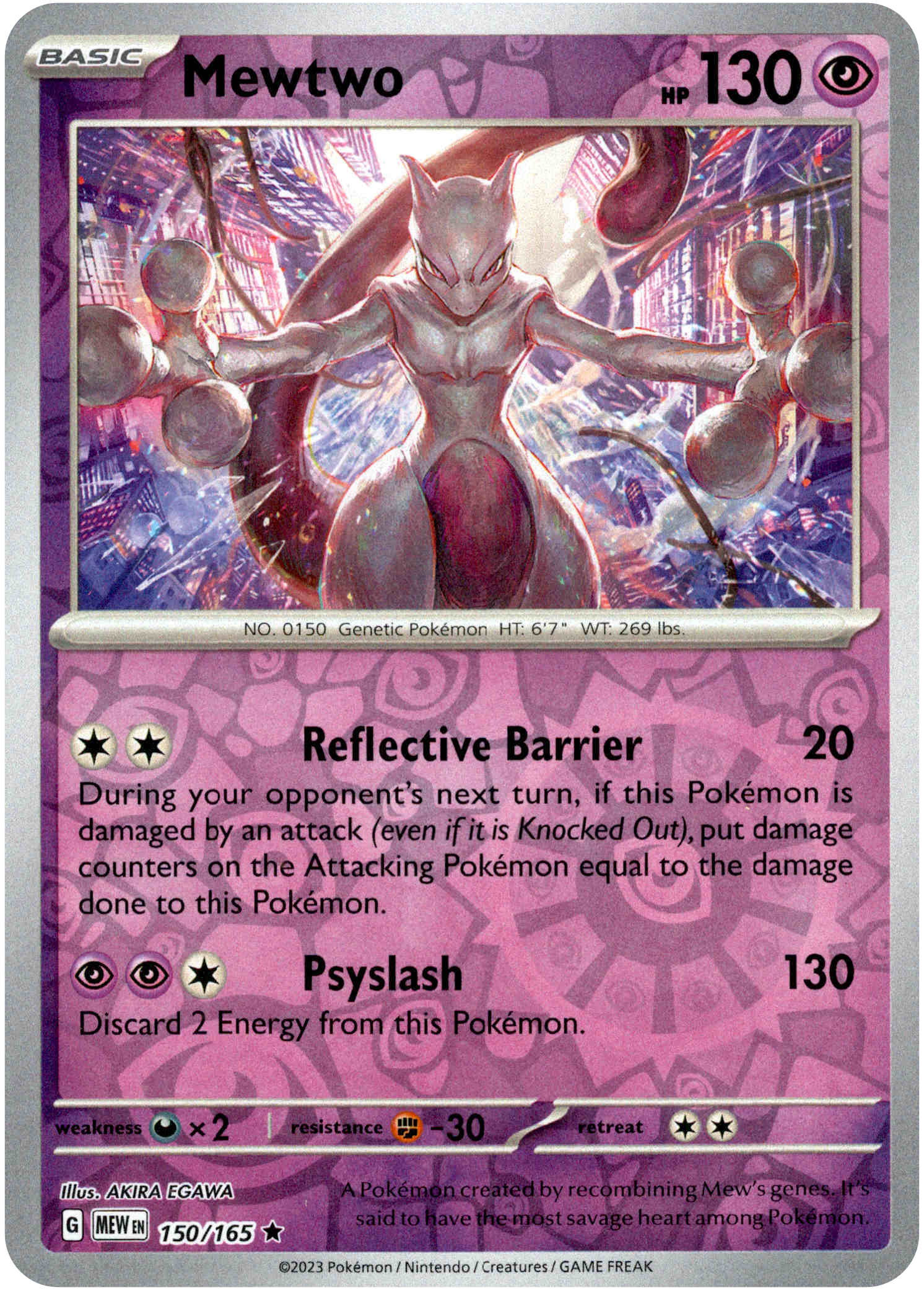 Mewtwo - 150/165 - Scarlet & Violet 151 - Reverse Holo - Card Cavern