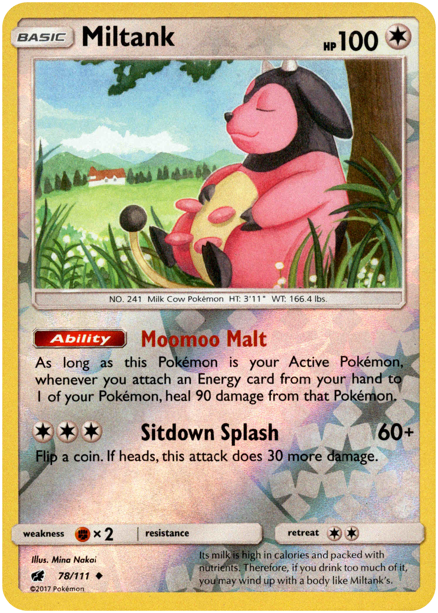 Miltank - 78/111 - Crimson Invasion - Reverse Holo - Card Cavern