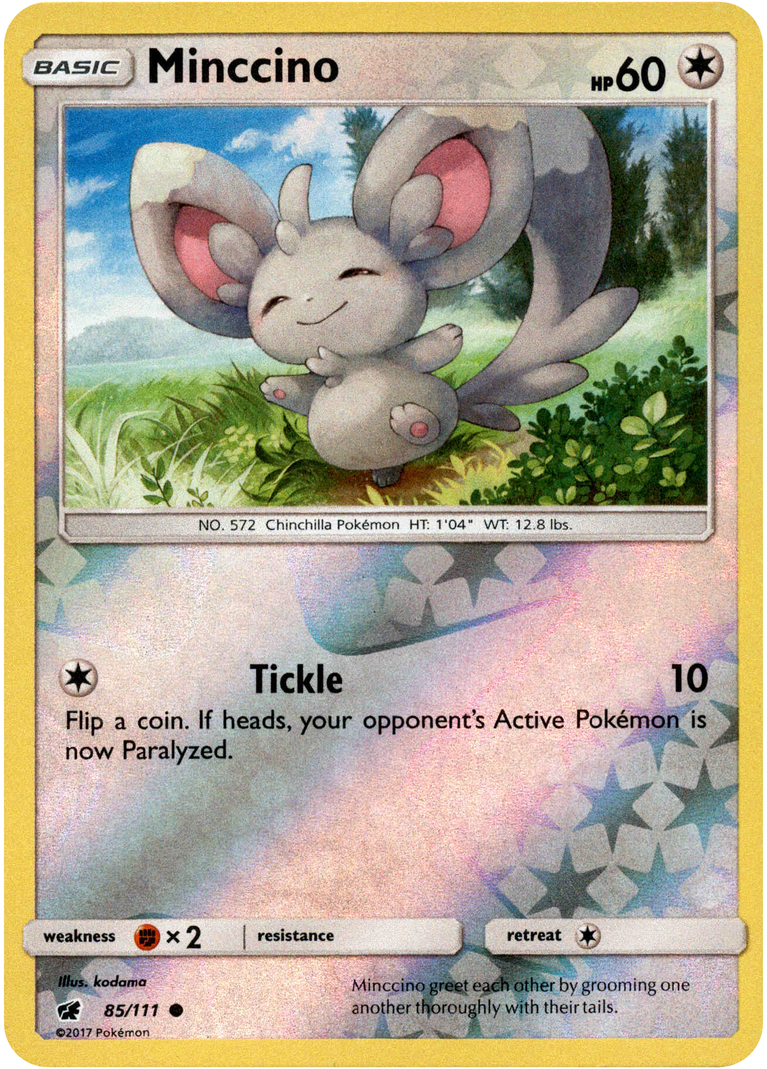 Minccino - 85/111 - Crimson Invasion - Reverse Holo - Card Cavern