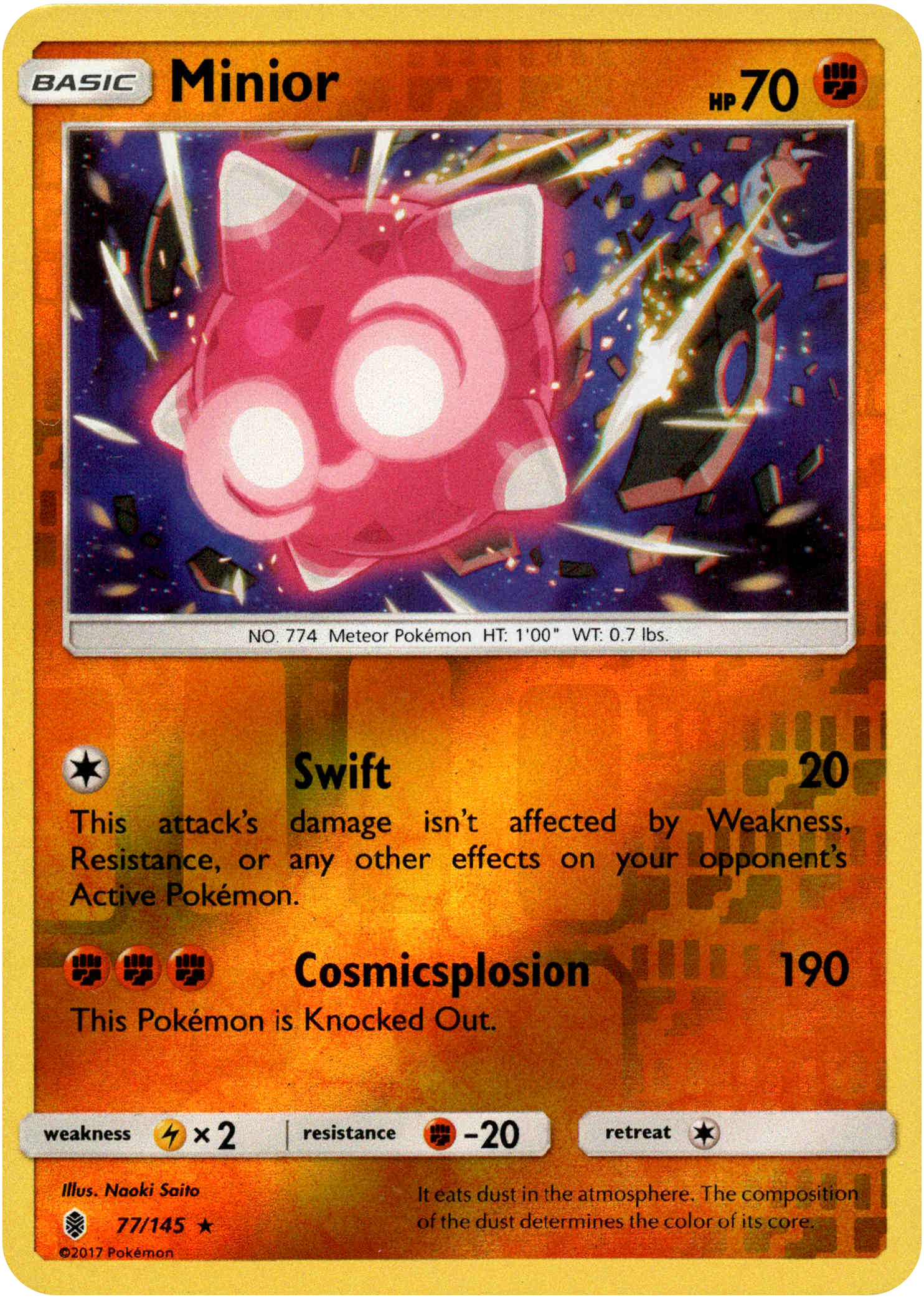 Minior - 77/145 - Guardians Rising - Reverse Holo - Card Cavern