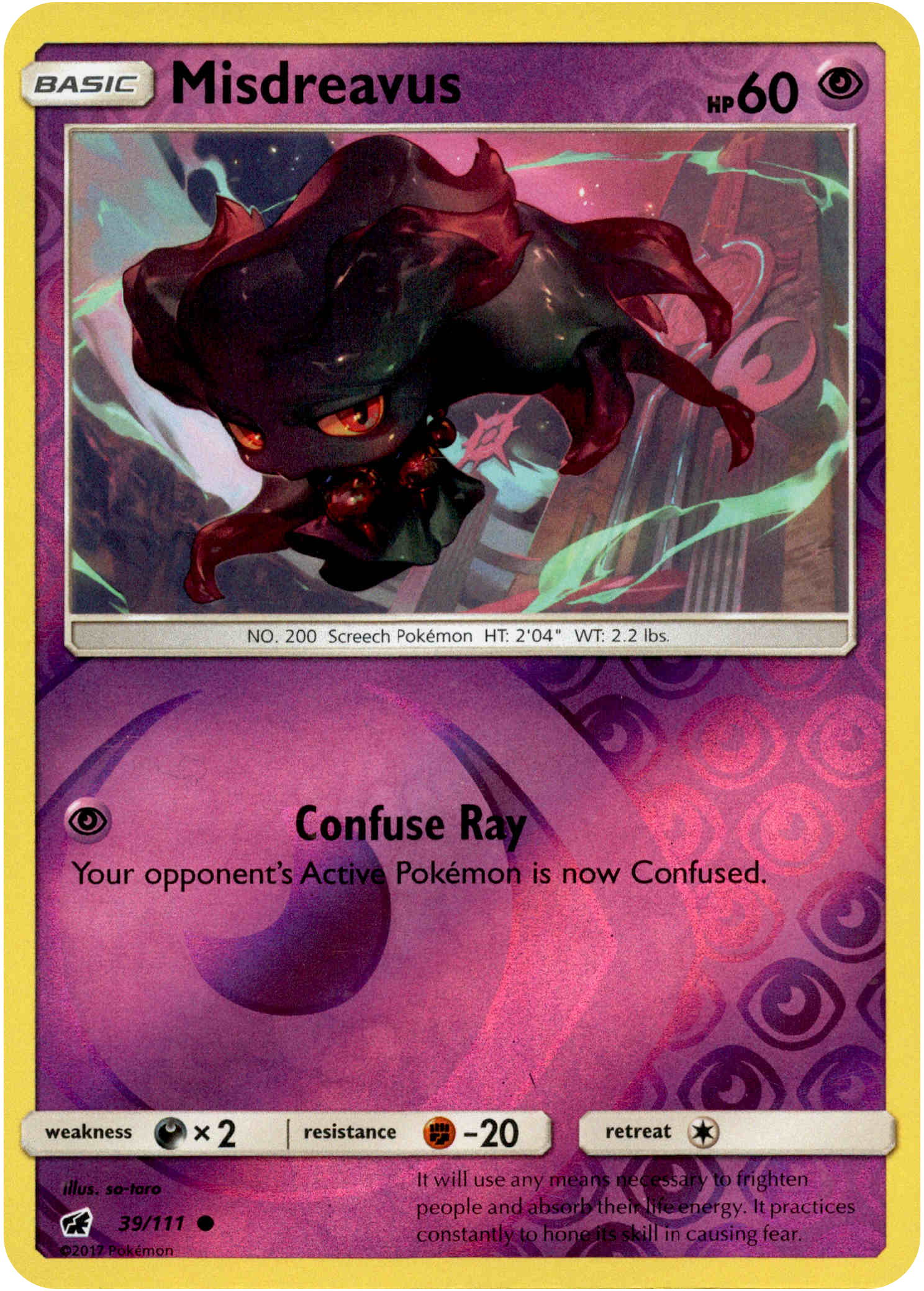 Misdreavus - 39/111 - Crimson Invasion - Reverse Holo - Card Cavern