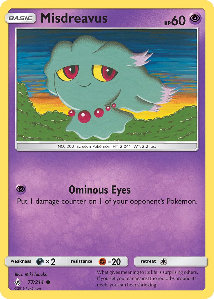 Misdreavus - 77/214 - Unbroken Bonds - Card Cavern