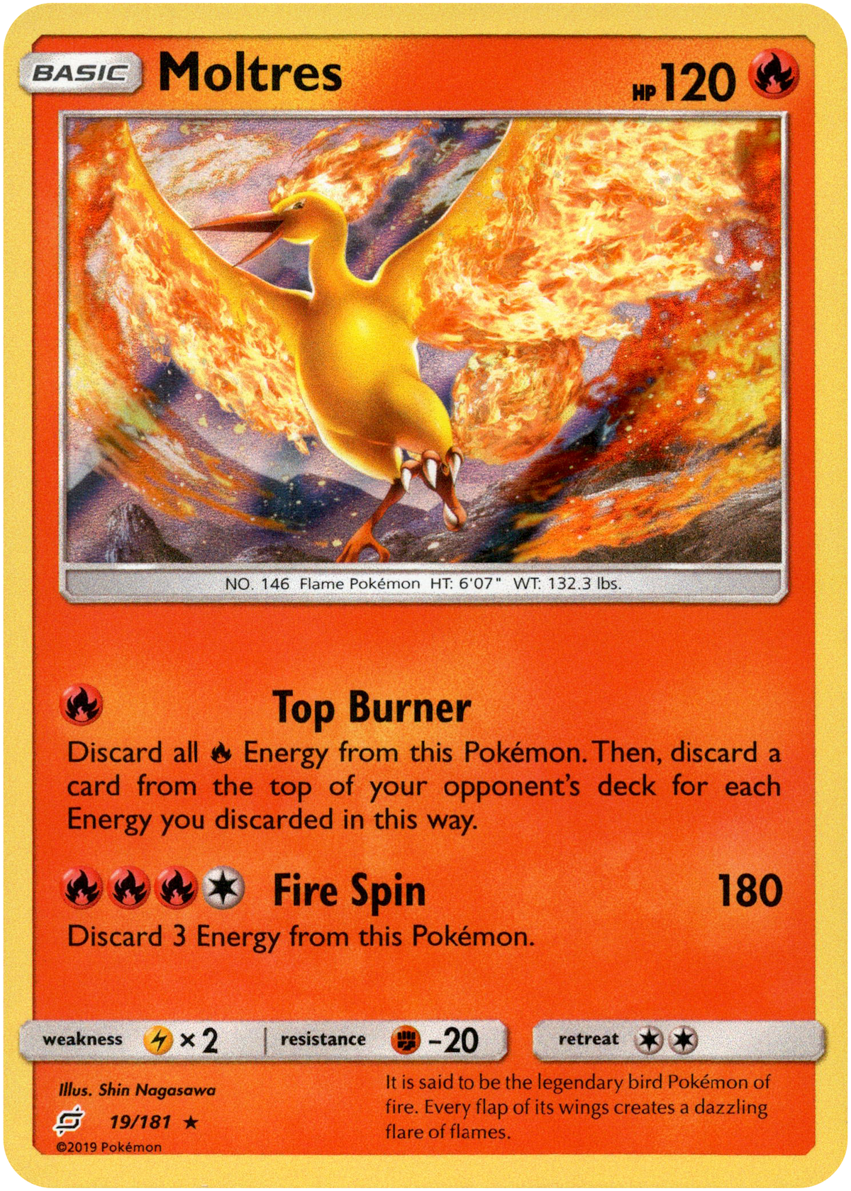 Moltres - 19/181 - Team Up - Holo - Card Cavern