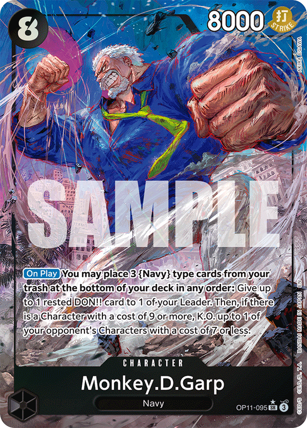 Monkey.D.Garp Alternate Art - OP11-095 SR - A Fist of Divine Speed - Foil - Card Cavern