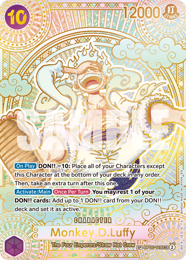 Monkey.D.Luffy (SP Gold) - OP05-119 SEC - A Fist of Divine Speed - Foil - Card Cavern