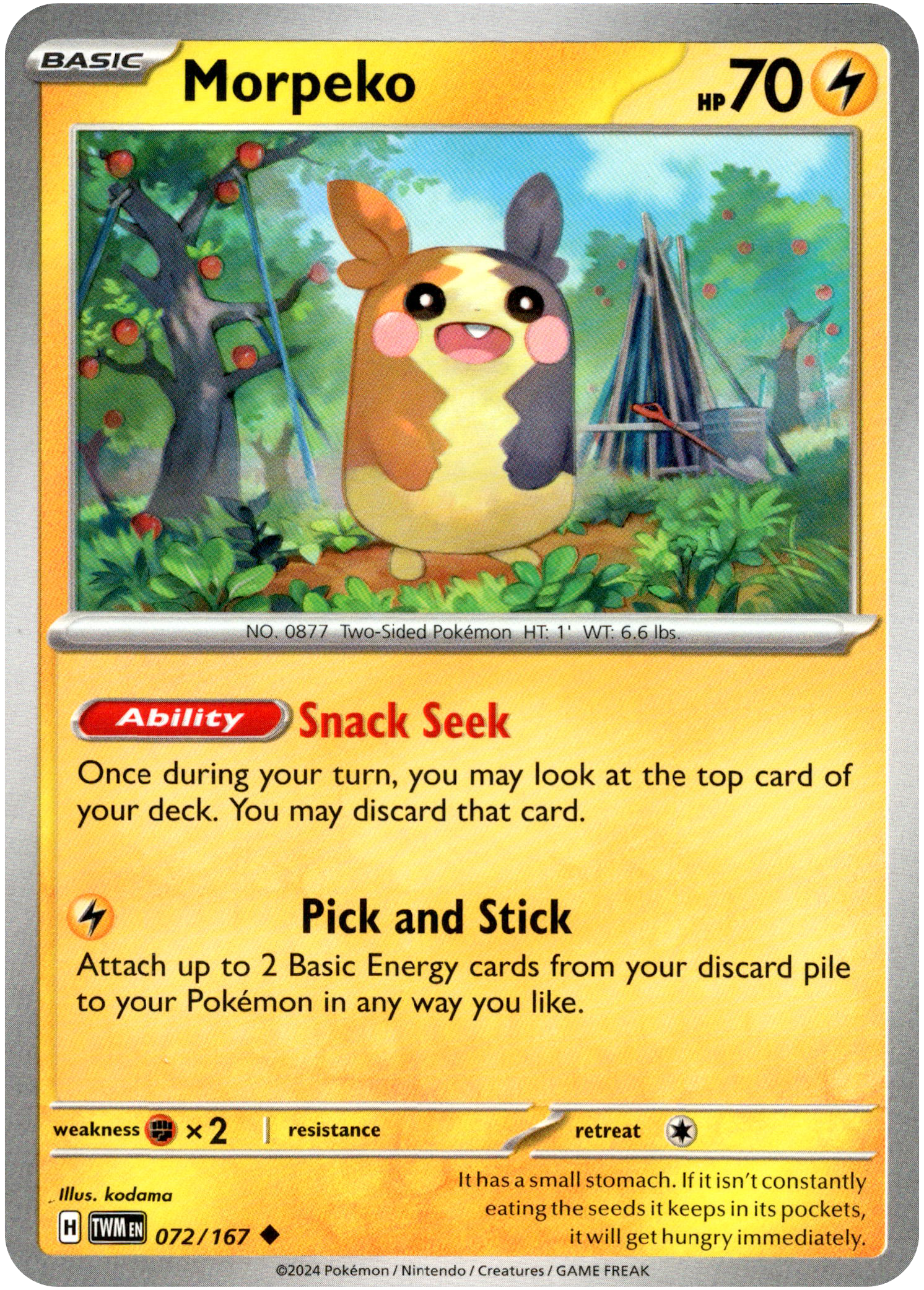 Morpeko - 072/167 - Twilight Masquerade - Card Cavern