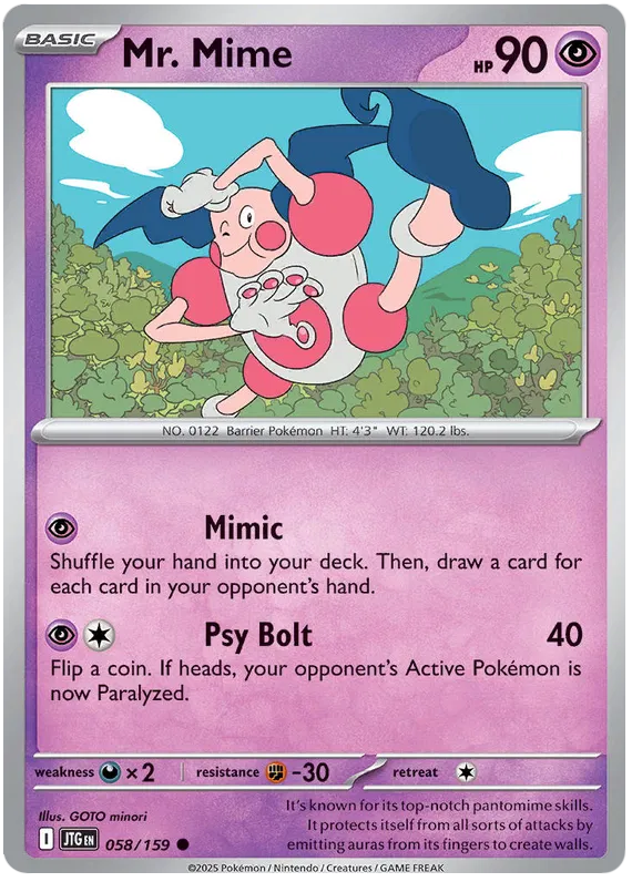 Mr. Mime - 058/159 - Journey Together - Card Cavern