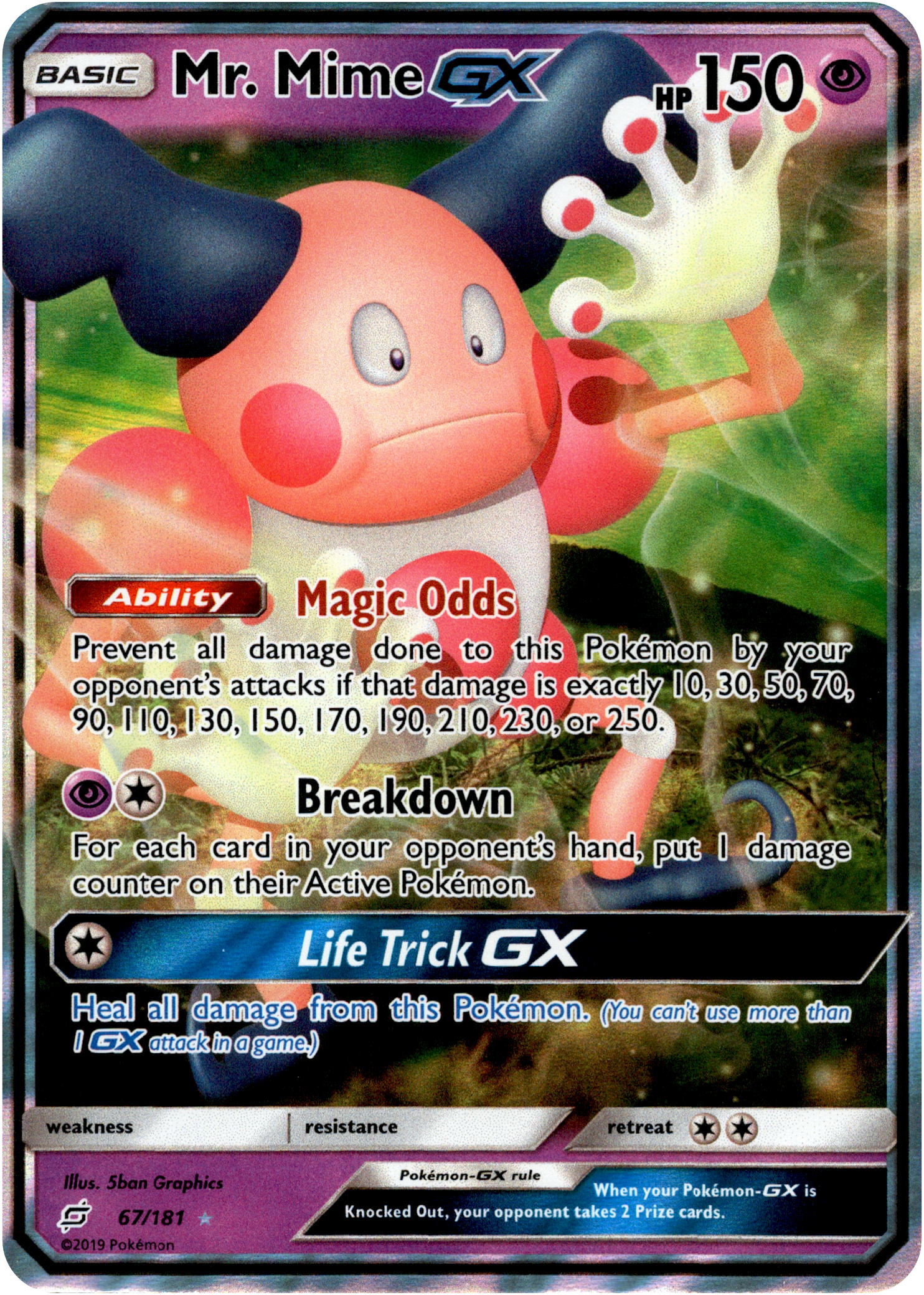 Mr. Mime GX - 67/181 - Team Up - Holo - Card Cavern