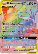 Muk & Alolan Muk GX Hyper Rare - 220/214 - Unbroken Bonds - Holo - Card Cavern