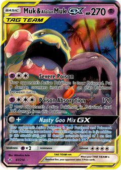 Muk & Alolan Muk GX - 61/214 - Unbroken Bonds - Holo - Card Cavern