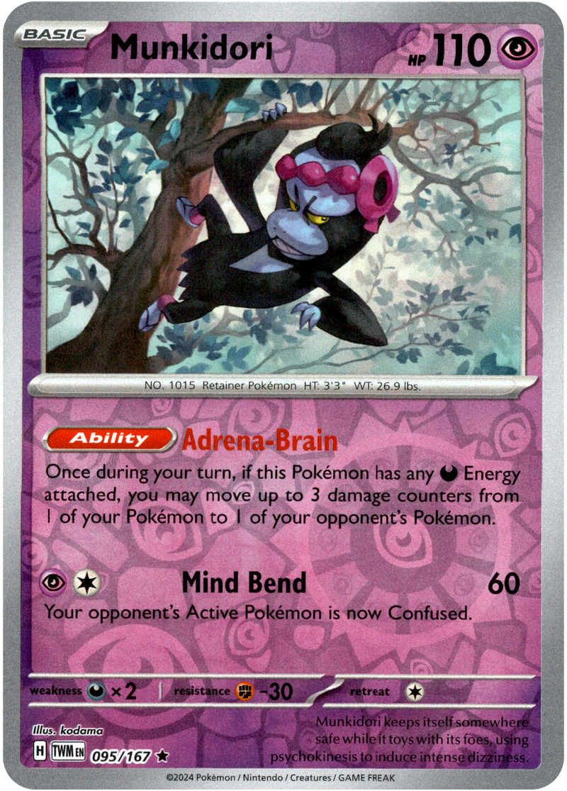 pokemon twilight masquerade card prices Munkidori - 095/167 - Twilight Masquerade