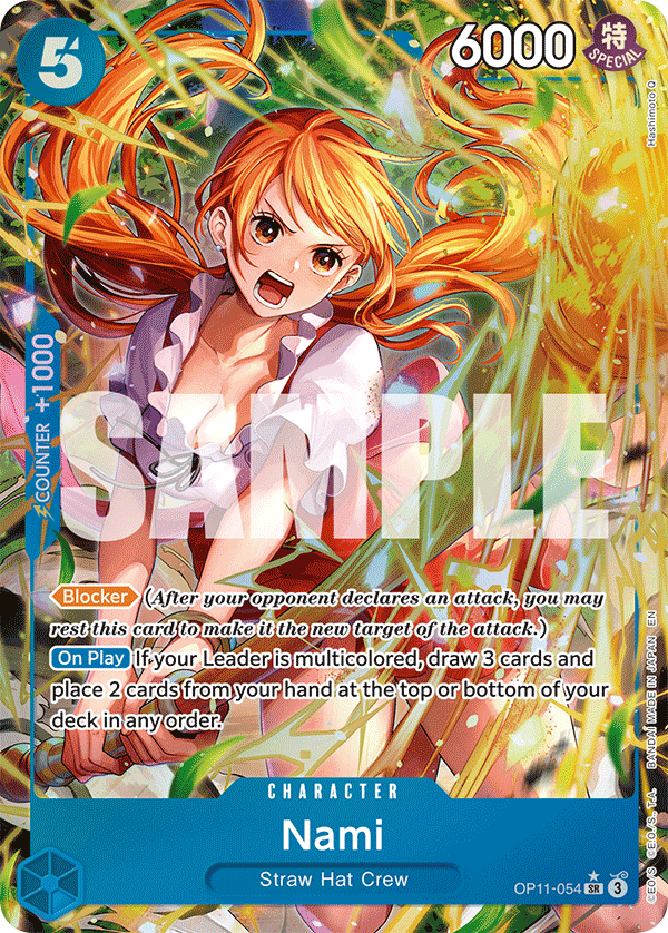 Nami Alternate Art - OP11-054 SR - A Fist of Divine Speed - Foil - Card Cavern