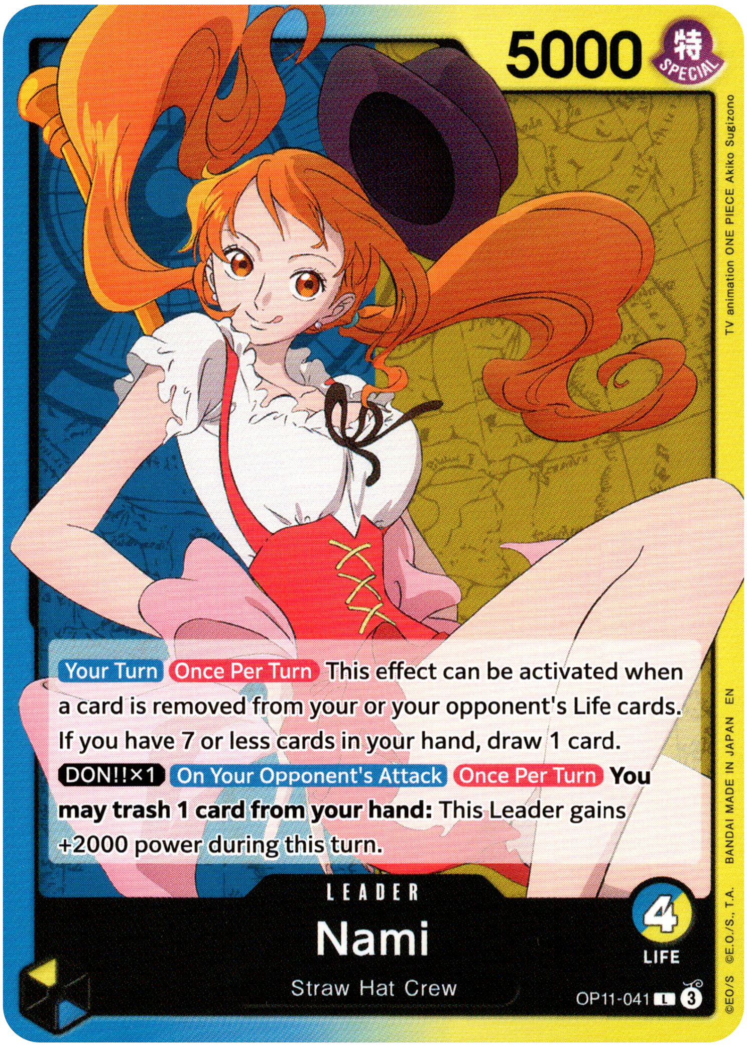 Nami - OP11-041 L - A Fist of Divine Speed - Card Cavern