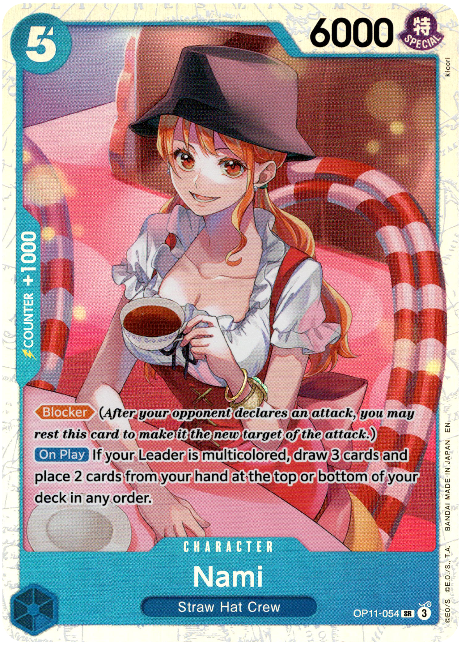 Nami - OP11-054 SR - A Fist of Divine Speed - Foil - Card Cavern