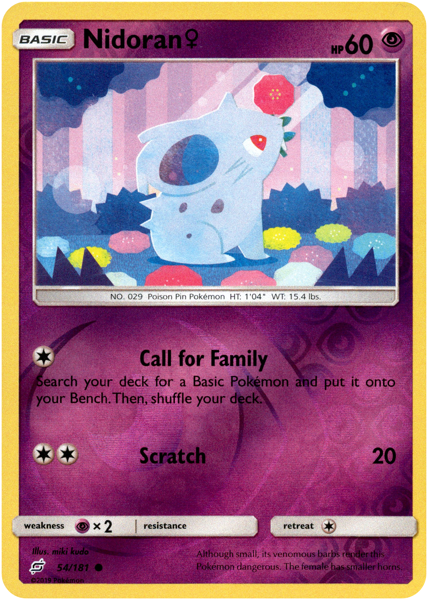 Nidoran - 54/181 - Team Up - Reverse Holo - Card Cavern