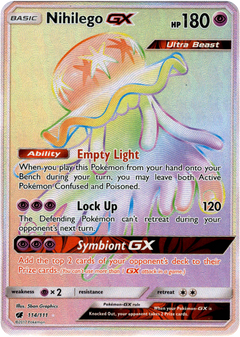 Nihilego GX Hyper Rare - 114/111 - Crimson Invasion - Holo - Card Cavern