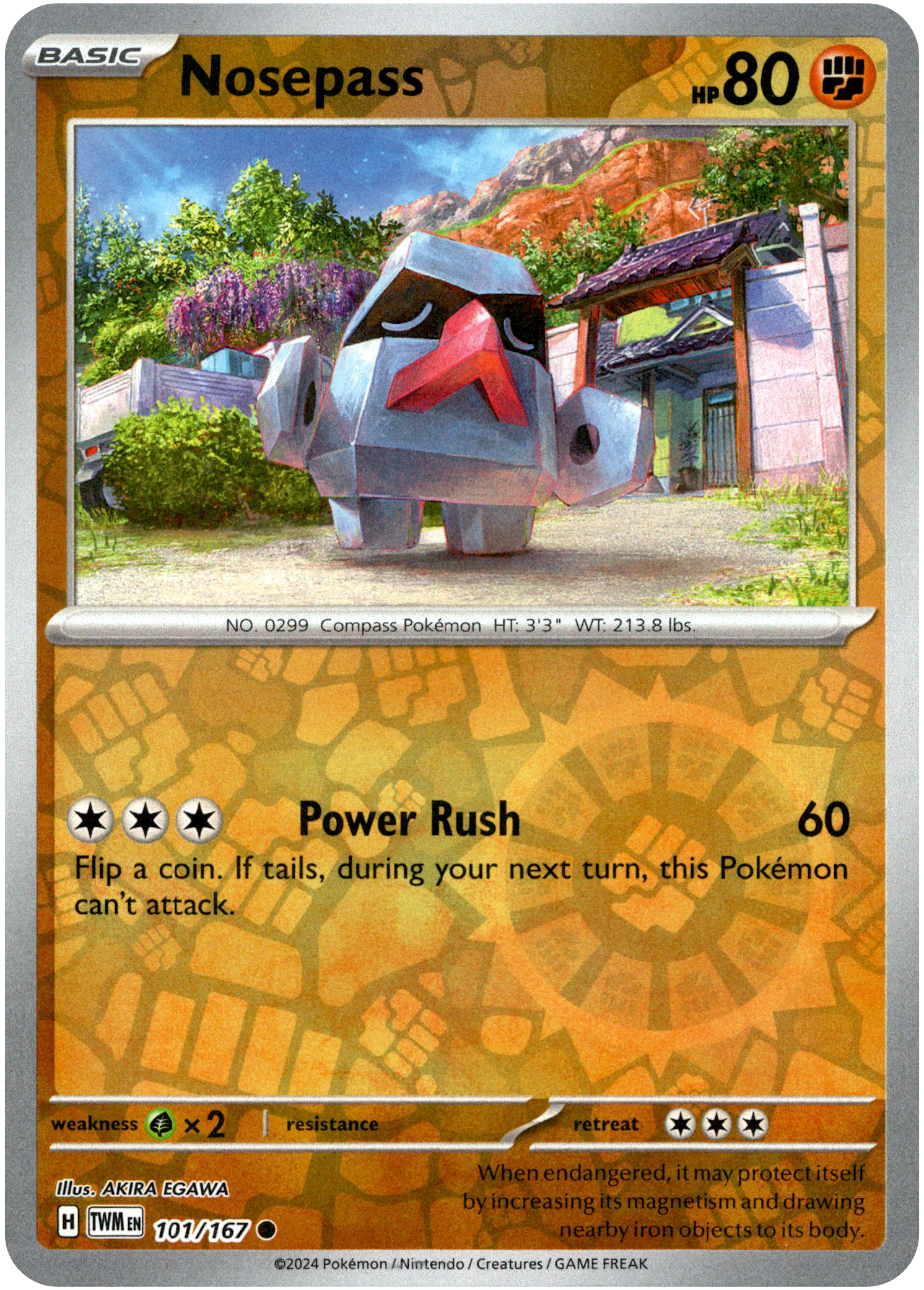 Nosepass - 101/167 - Twilight Masquerade - Reverse Holo - Card Cavern