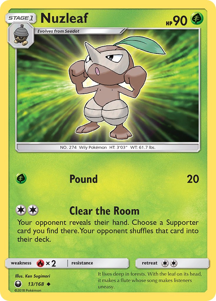 Nuzleaf - 13/168 - Celestial Storm - Card Cavern