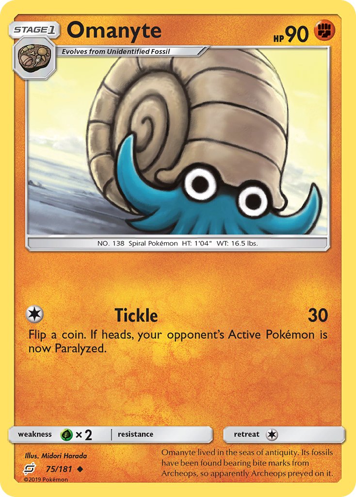 Omanyte - 75/181 - Team Up - Card Cavern