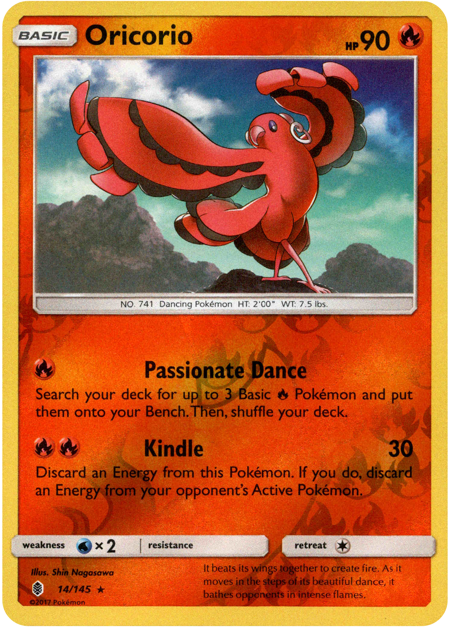 Oricorio - 14/145 - Guardians Rising - Reverse Holo - Card Cavern