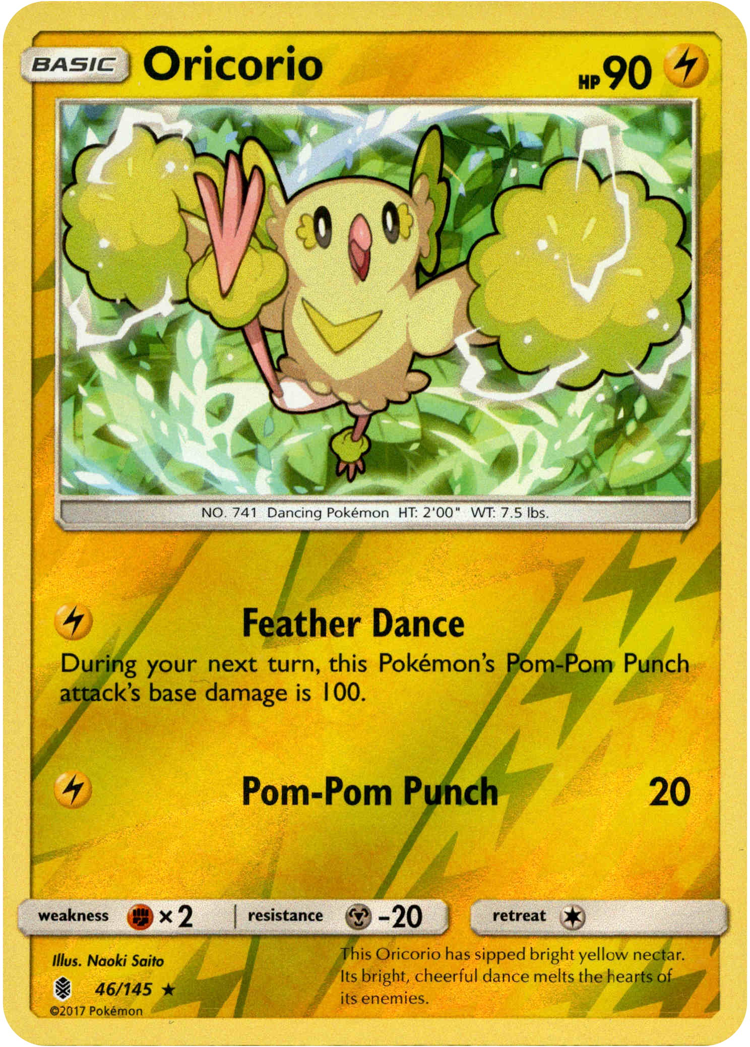 Oricorio - 46/145 - Guardians Rising - Reverse Holo - Card Cavern