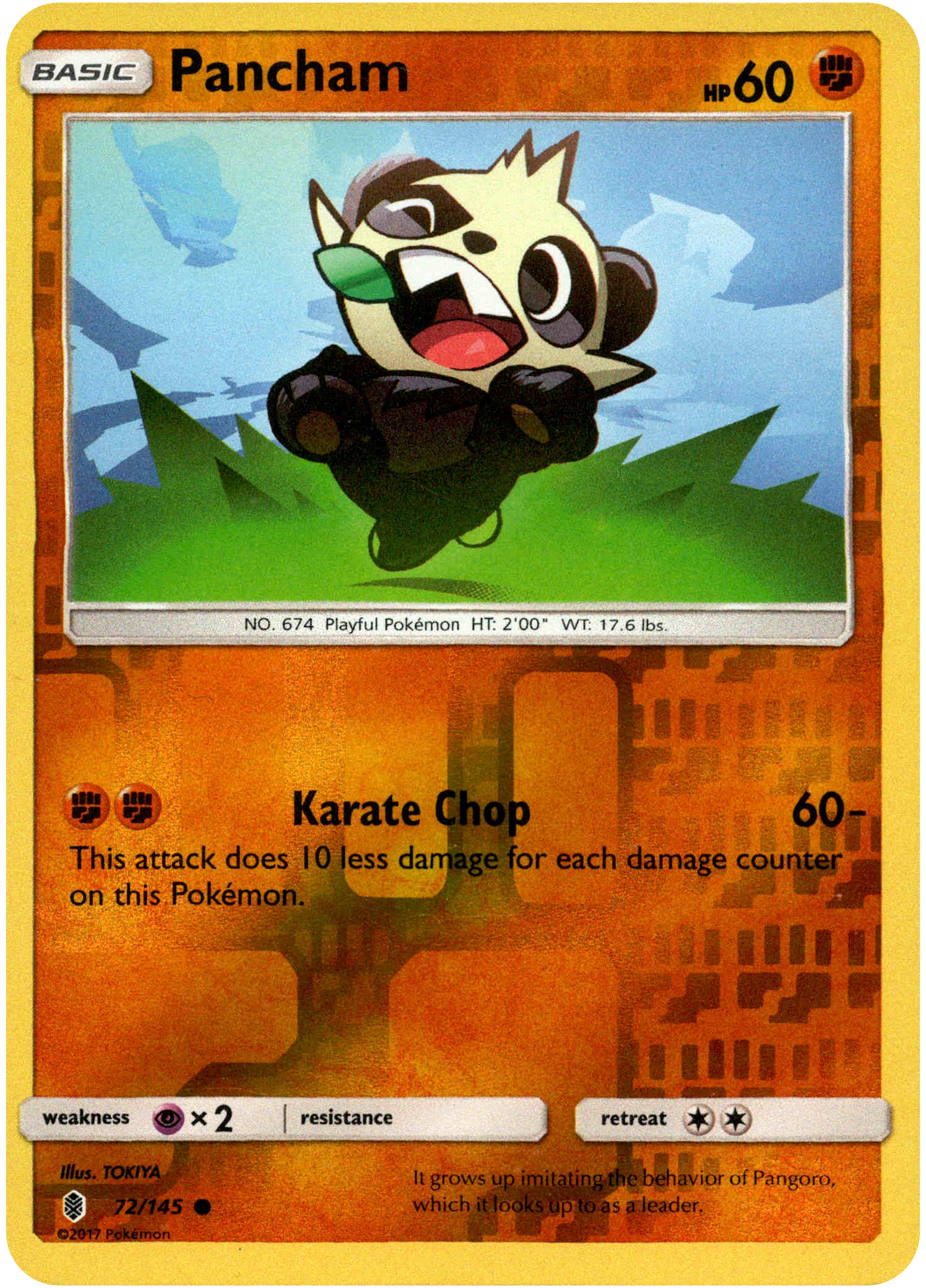 Pancham - 72/145 - Guardians Rising - Reverse Holo - Card Cavern