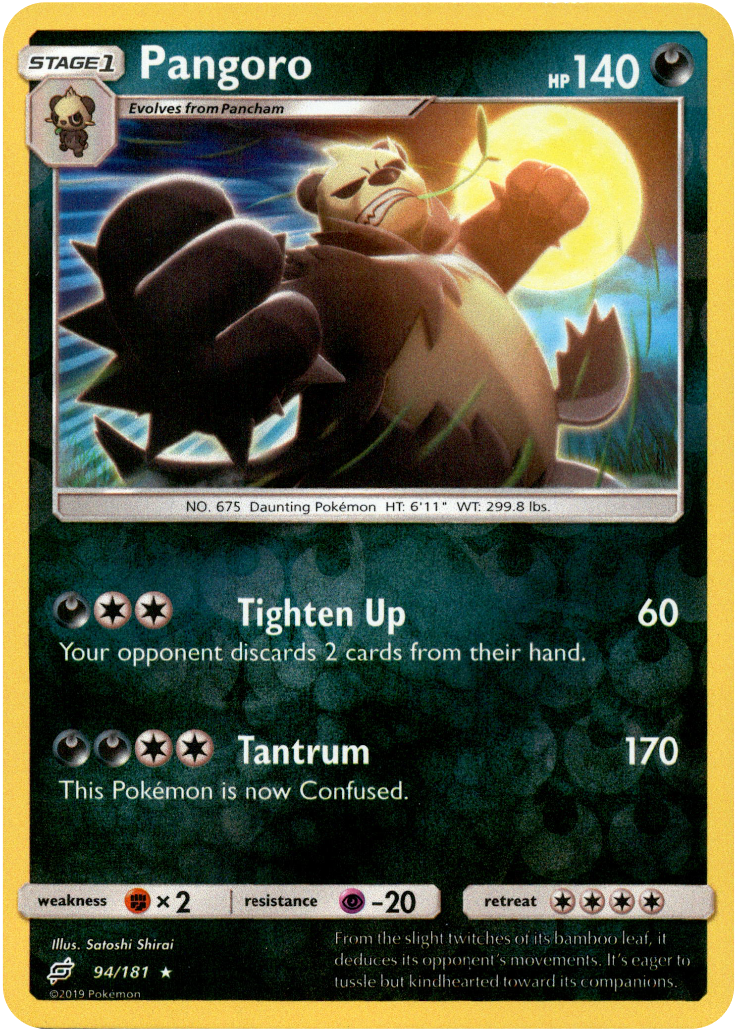 Pangoro - 94/181 - Team Up - Reverse Holo - Card Cavern